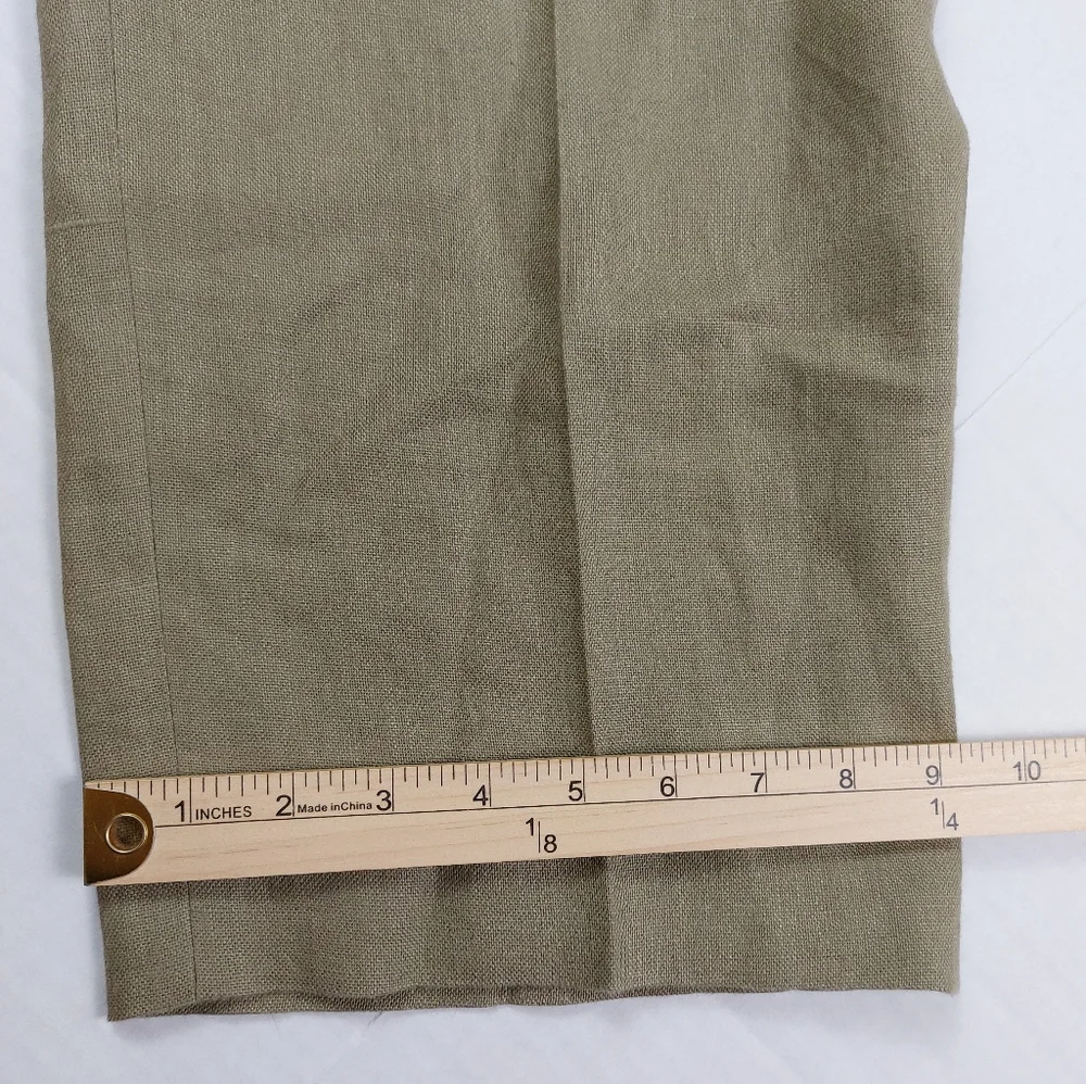 Brooks Brothers Baird McNutt 1818 Madison Pants Mens 38x30 (38x26.5) Tan Linen